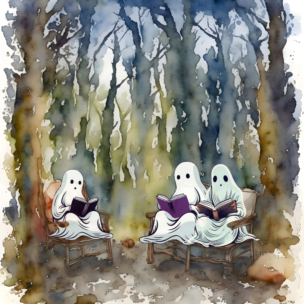 Afterlife Book Club Meeting - Ghosts Reading Books
